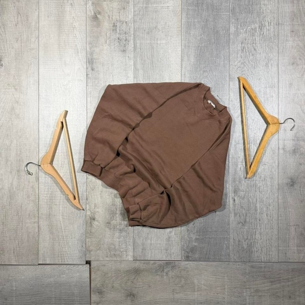 Vintage‎ 90s 2000s faded Koch brown Russel athletic style crewneck sweatshirt